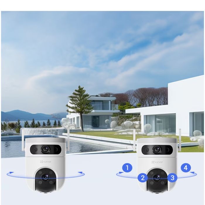 Камера за наблюдение Ezviz H9c Dual, външна, 3+3 MP, 2K, Wi-Fi