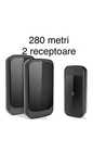 Sonerie poarta, cu 1 sau 2 receptoare, Wireless 300+ metri SIGILAT