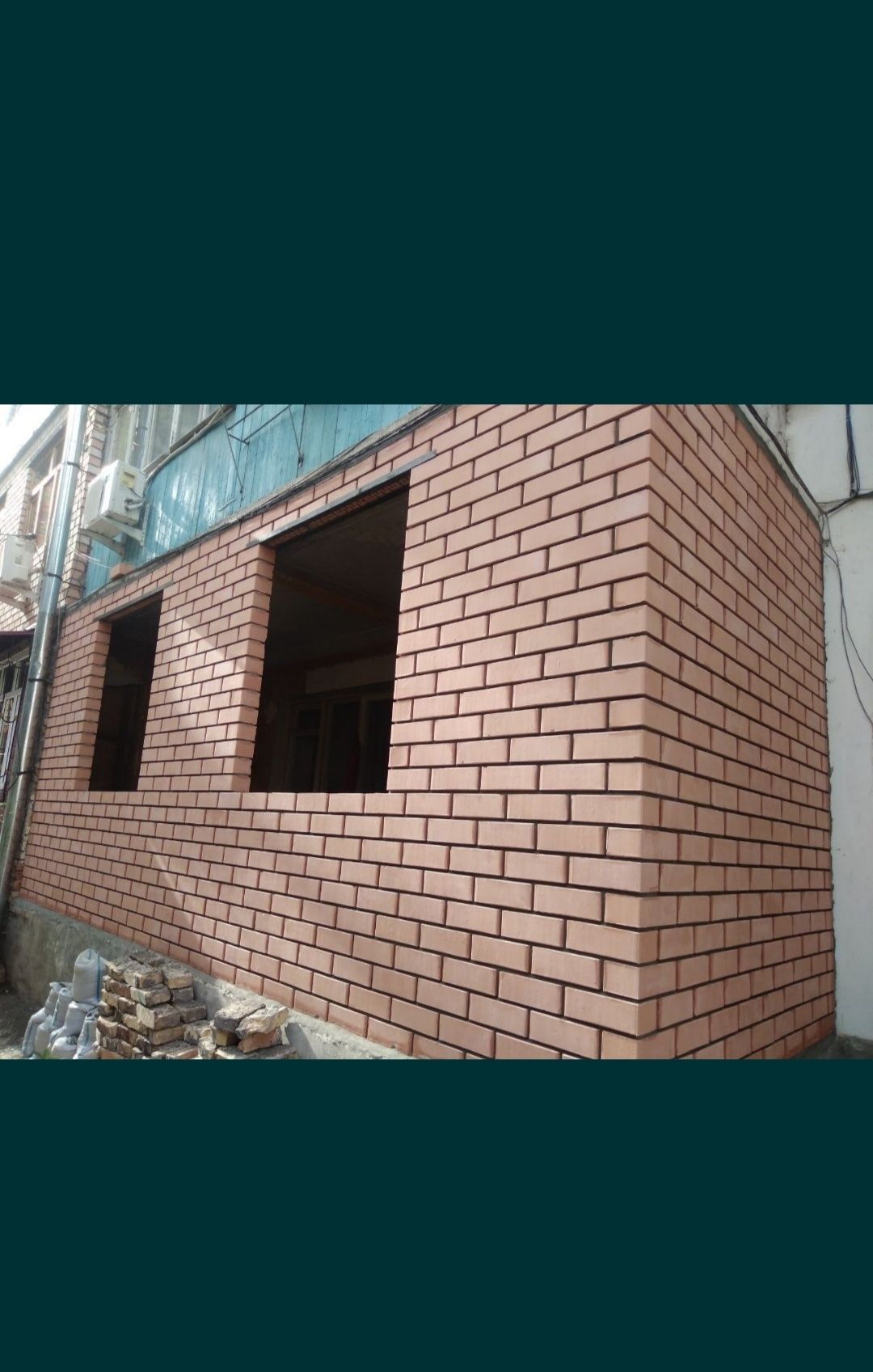 Balkonga ğisht teramiz кладка балкона облицовочный кирпичом и простое