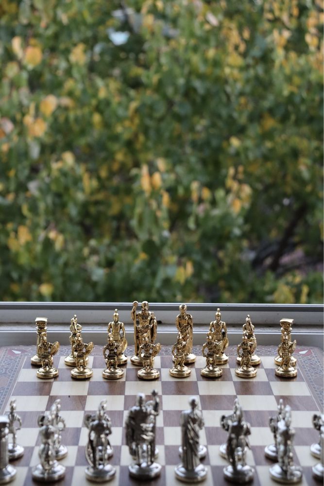 Люкс Шахматный набор, Подарок,Турецкие Шахматы «Палисандр Спартанцы»
