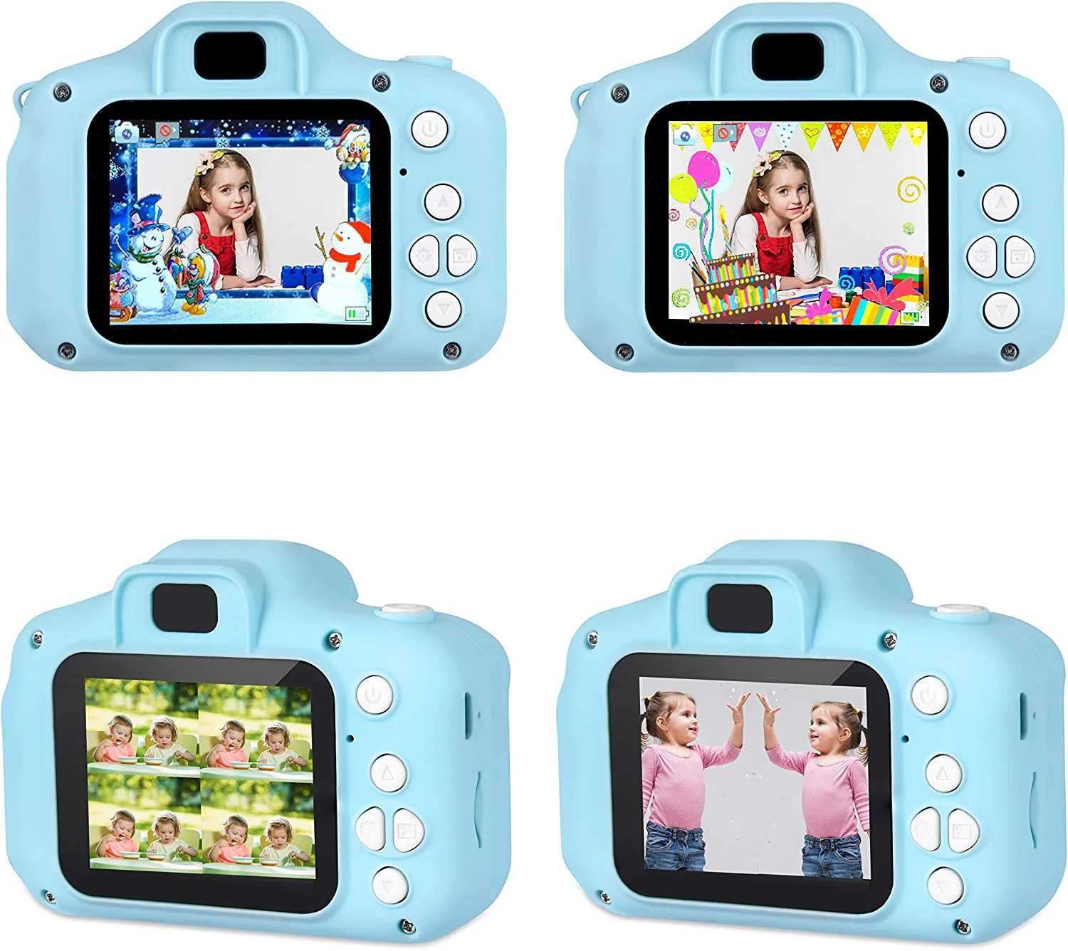 Camera foto copii, Toys Kids, baterie Li-Ion, LCD HD 2″, Albastru