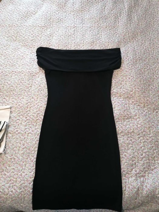 Къса черна рокля Манго, размер S, нова с етикет