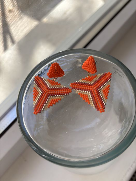 Cercei statement orange-gold