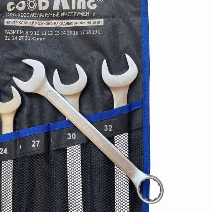 Комплект гаечни ключове 6-32mm 18 части GOODKING KRN-10018