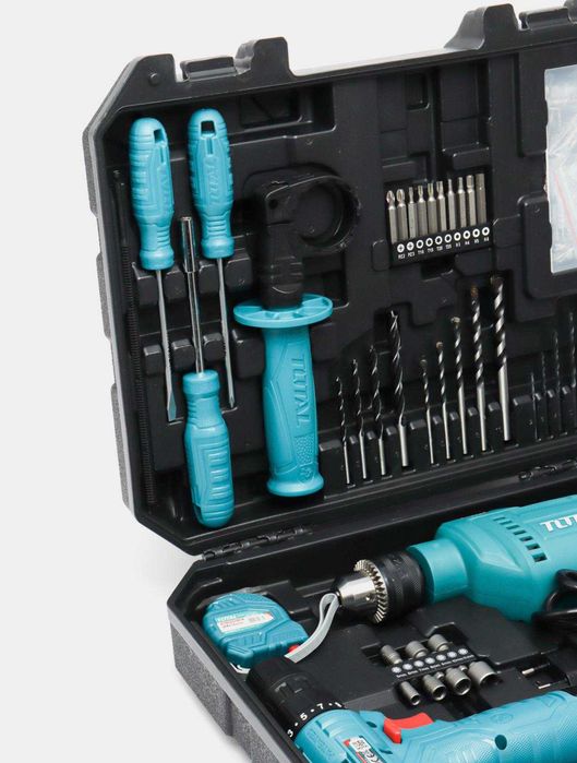 Набор инструментов с дрелью TOTAL THKTHR1192 | 12 В + 680 Вт