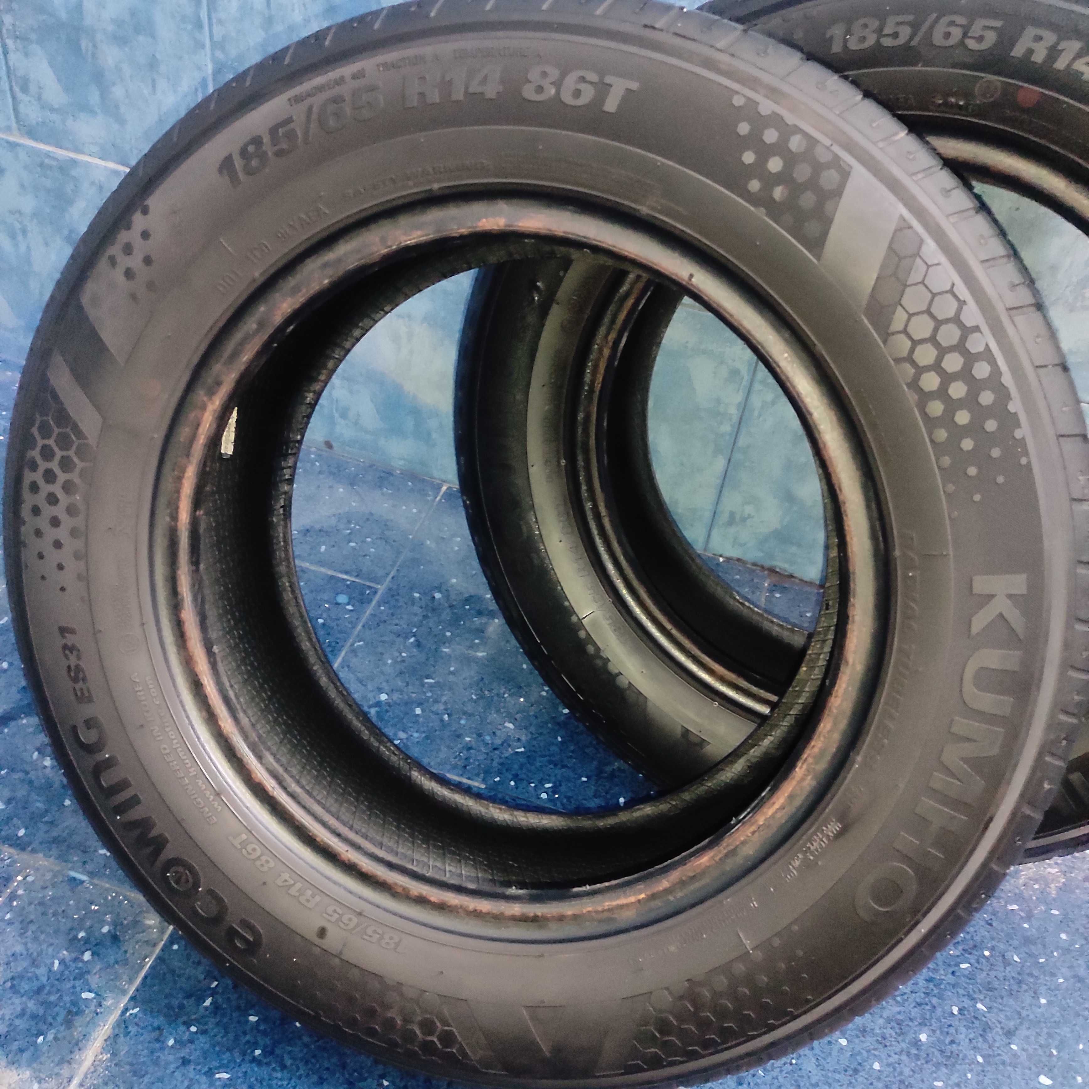 2 броя Летни гуми Kumho 185/65 r14 ecowing es31