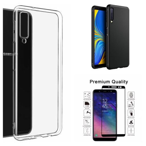 Samsung A6 A6 Plus 2018 Pachet Husa Silicon si Folie Sticla 11D