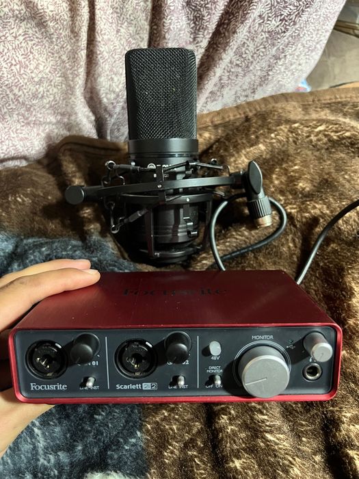 Звукова външна карта със микрофон