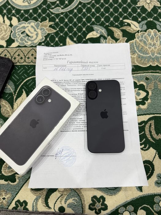 Iphone 16 128 цвет черный