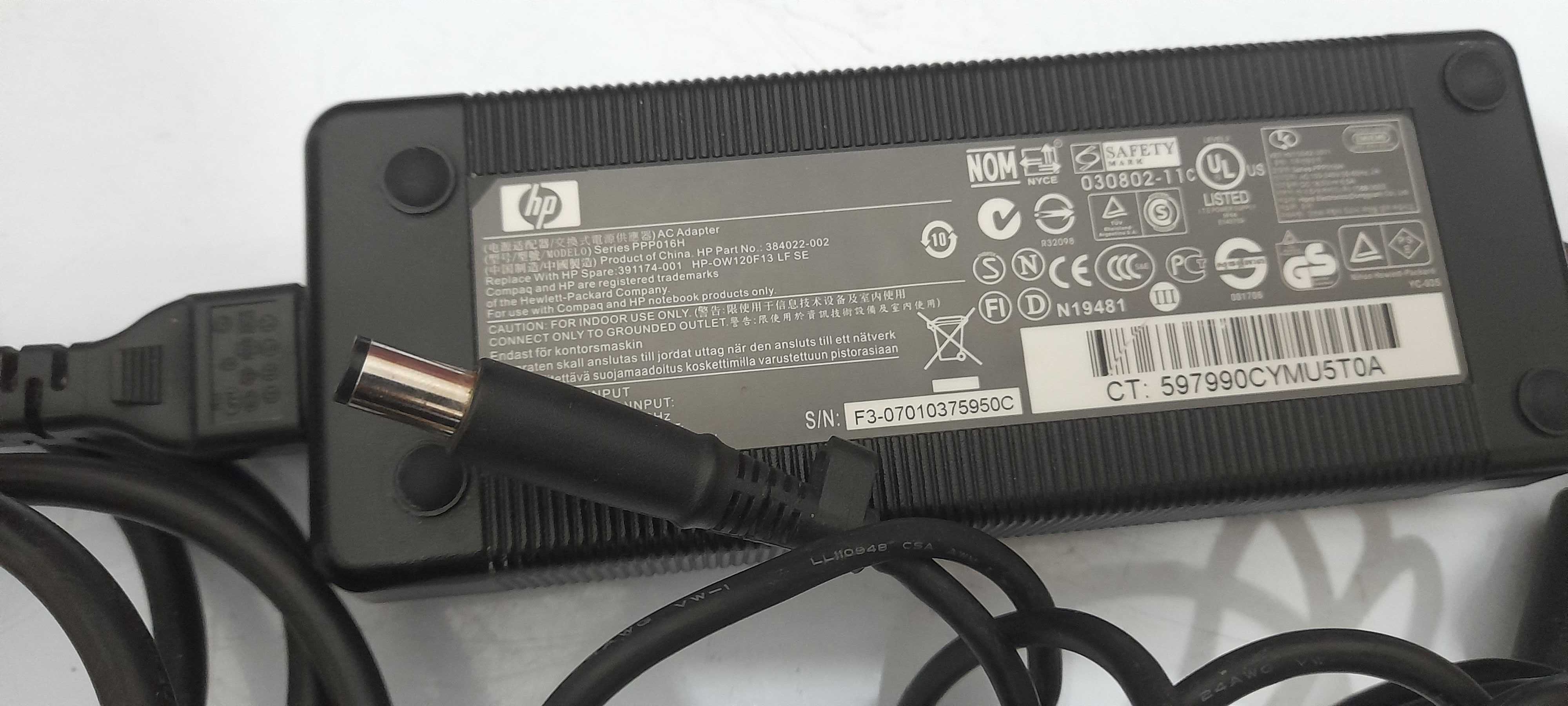 Incarcator laptop original HP PPP016H 18.5V 6,5A - 120W