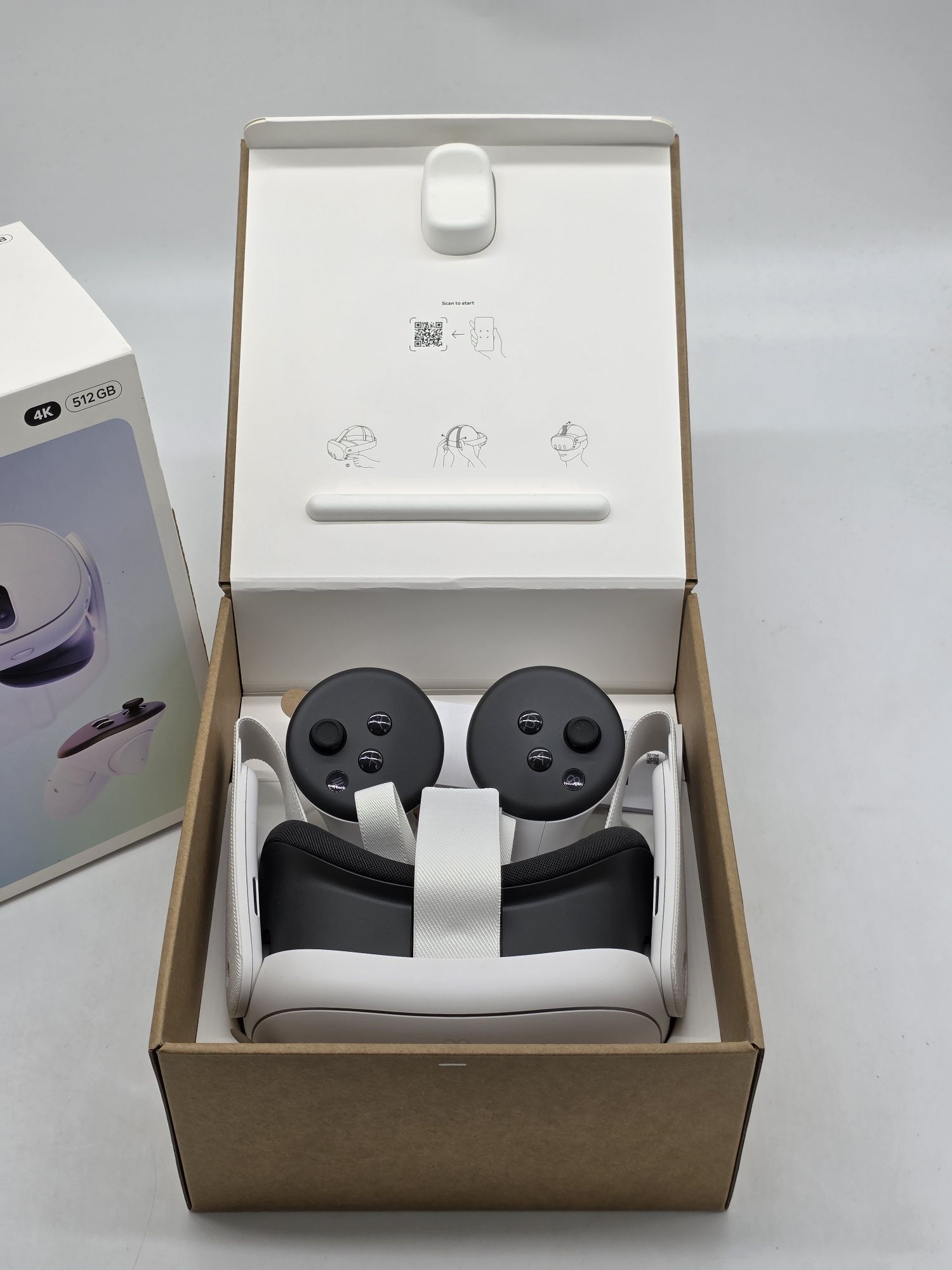 Ochelari VR META Quest 3, 512GB, Alb, resigilat