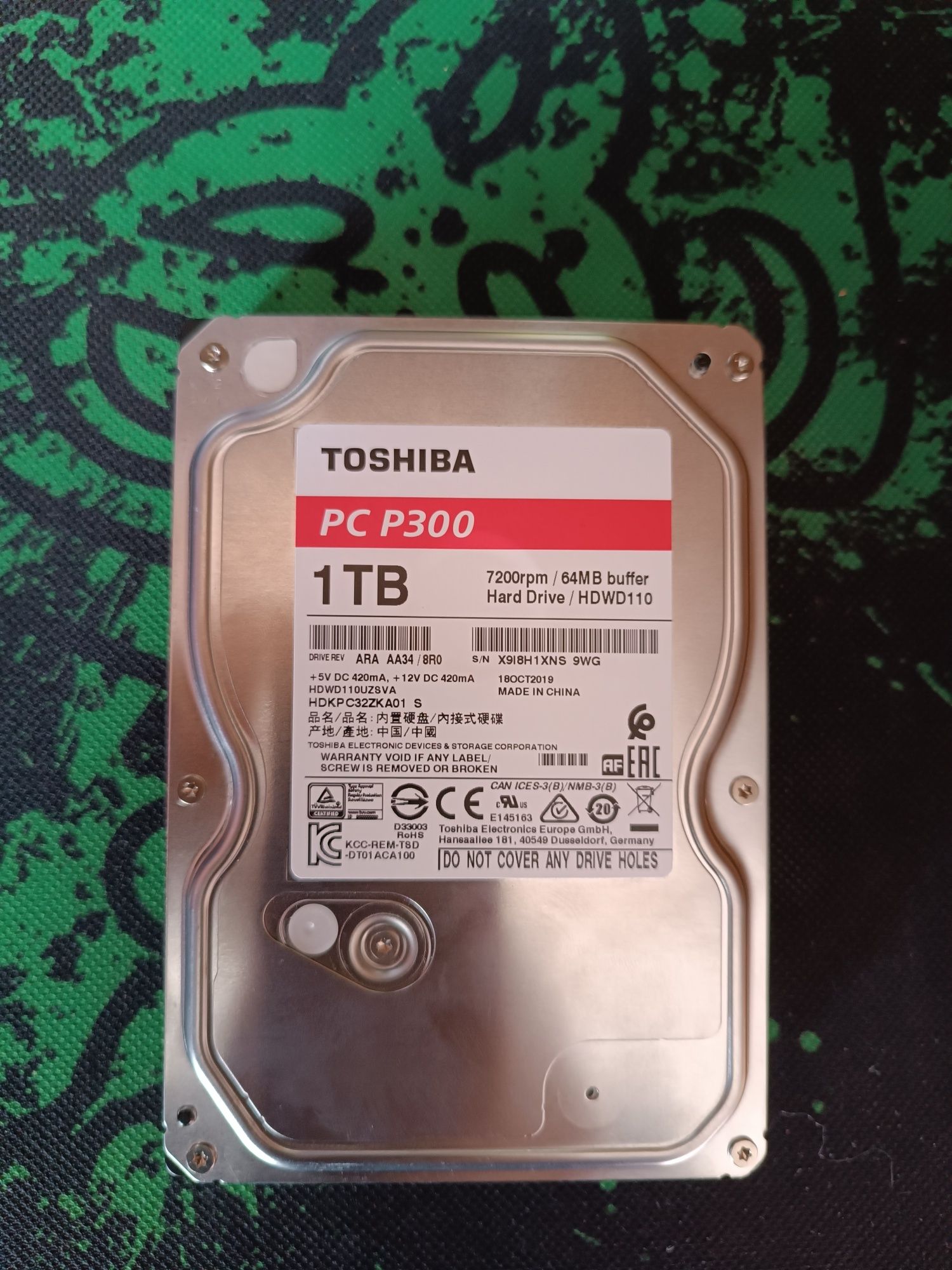 Жёсткий диск TOSHIBA 1 TB