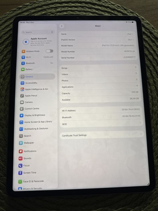iPad Pro A2378 ~ 12.9 inch ~ M1 a 5a generatie ~Ca noua 20 incarcari