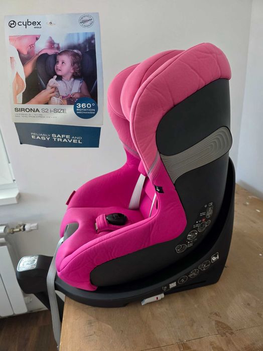 CYBEX Стол за кола с база (61-105см) SIRONA S2 I-SIZE MAGNOLIA PINK