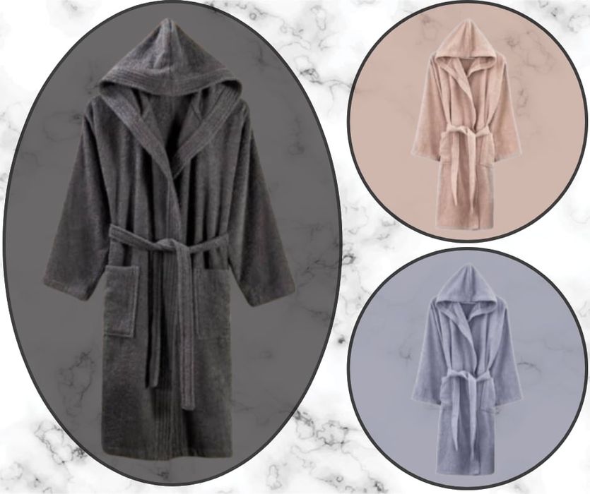 Хавлиени халати за баня с качулка