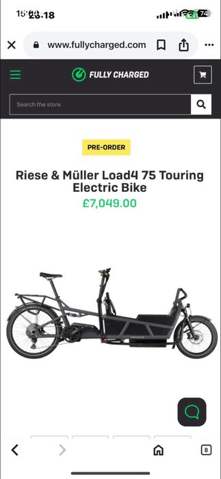 Bicicleta cargo Riese & Müller Load4 75