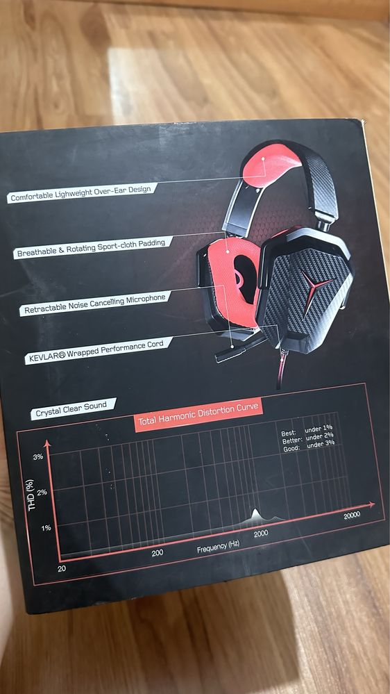 Наушники Lenovo Y Gaming Stereo Headset-ROW черный-красный