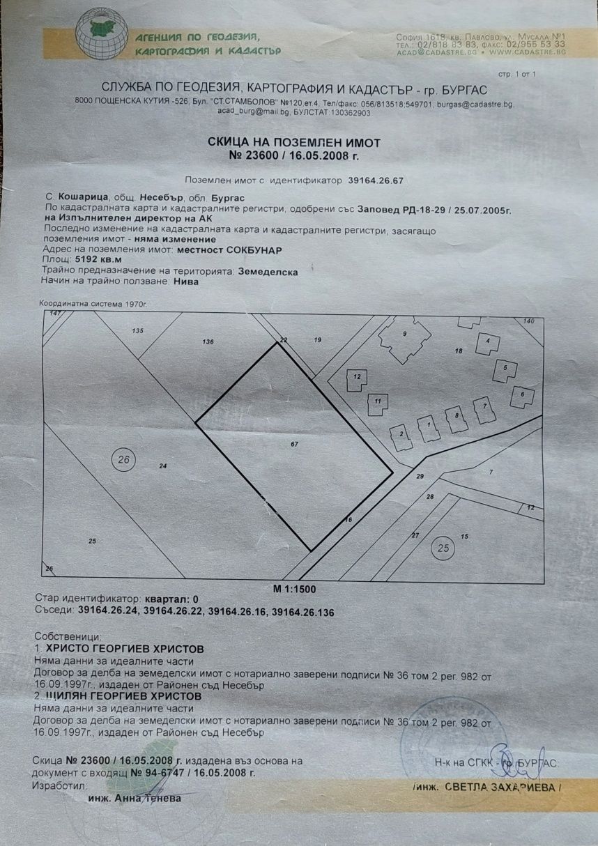 Парцел за застрояване, терен, земя до Слънчев Бряг