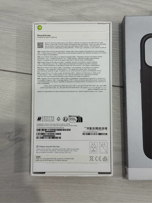 Iphone 16 Pro Max 512 GB Negru Ca nou Factura & Garantie