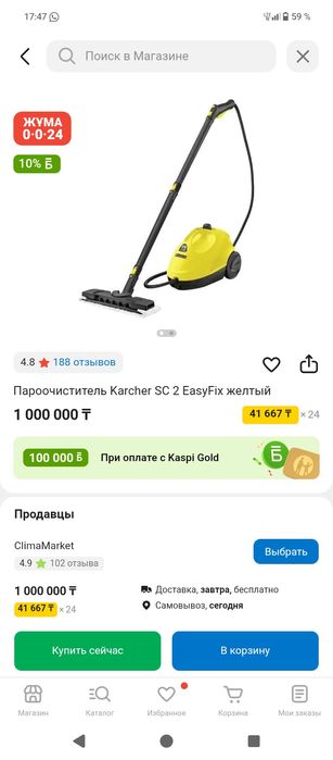 Пароочиститель KARACHER