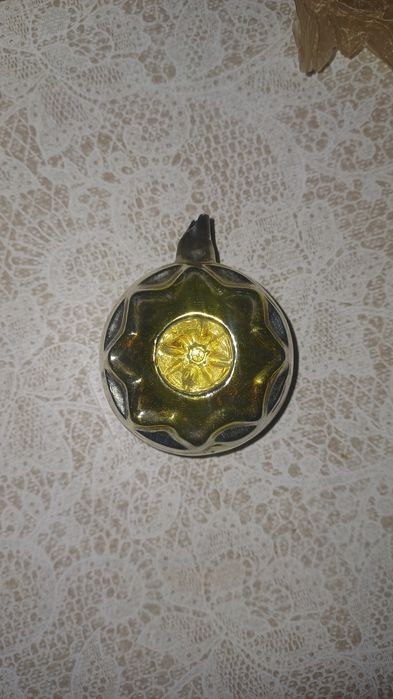 Елочные ёлочные игрушки СССР из стекла подвесная медальён ещё назвают