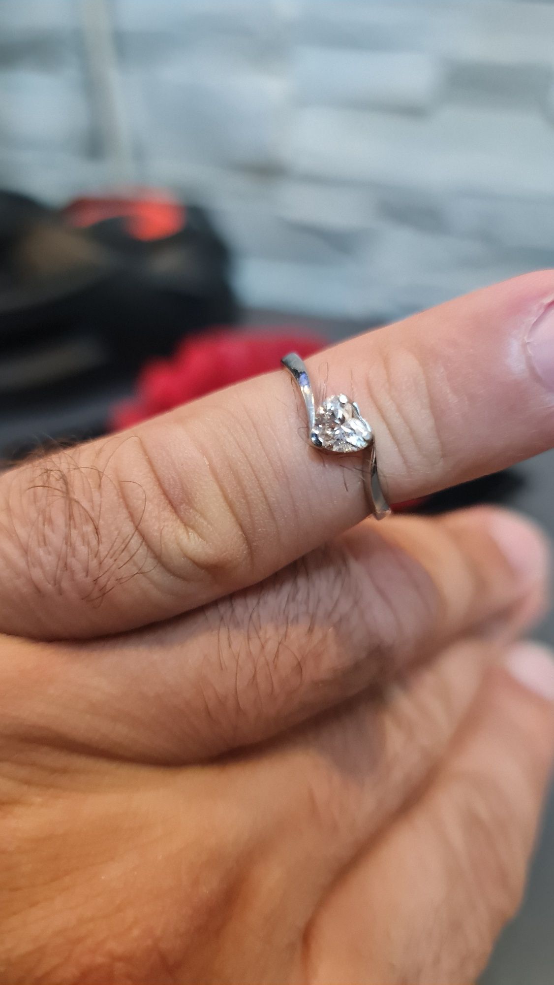Inel logodna diamant 0.50 carate IF inima SUPERB