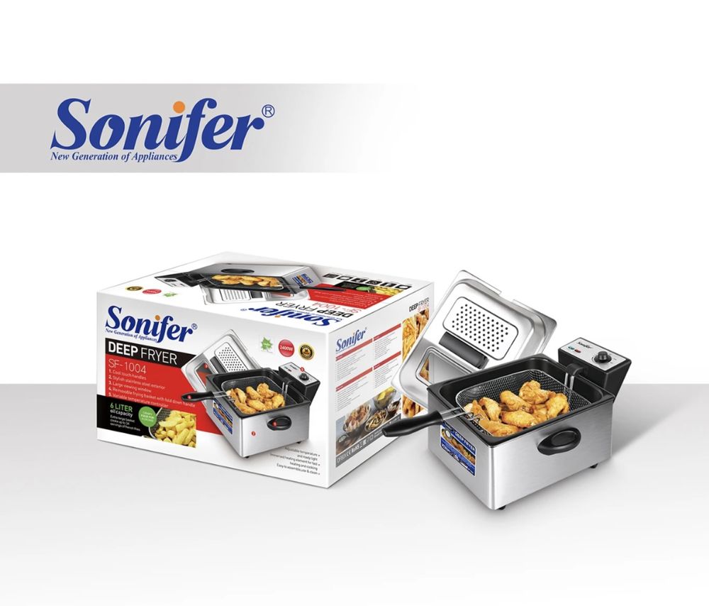 Доставка! Фритюрница электрическая Deep Fryer Sonifer SF-1004