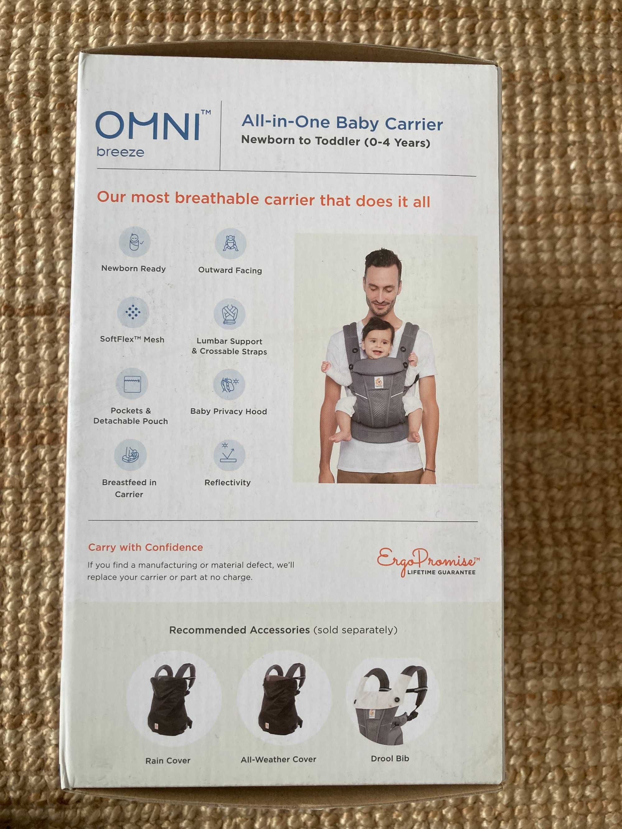 Ergobaby Omni Breeze - Оригинална Ергономична Раница - Ергораница