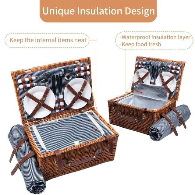 Picnic basket set for 4 people