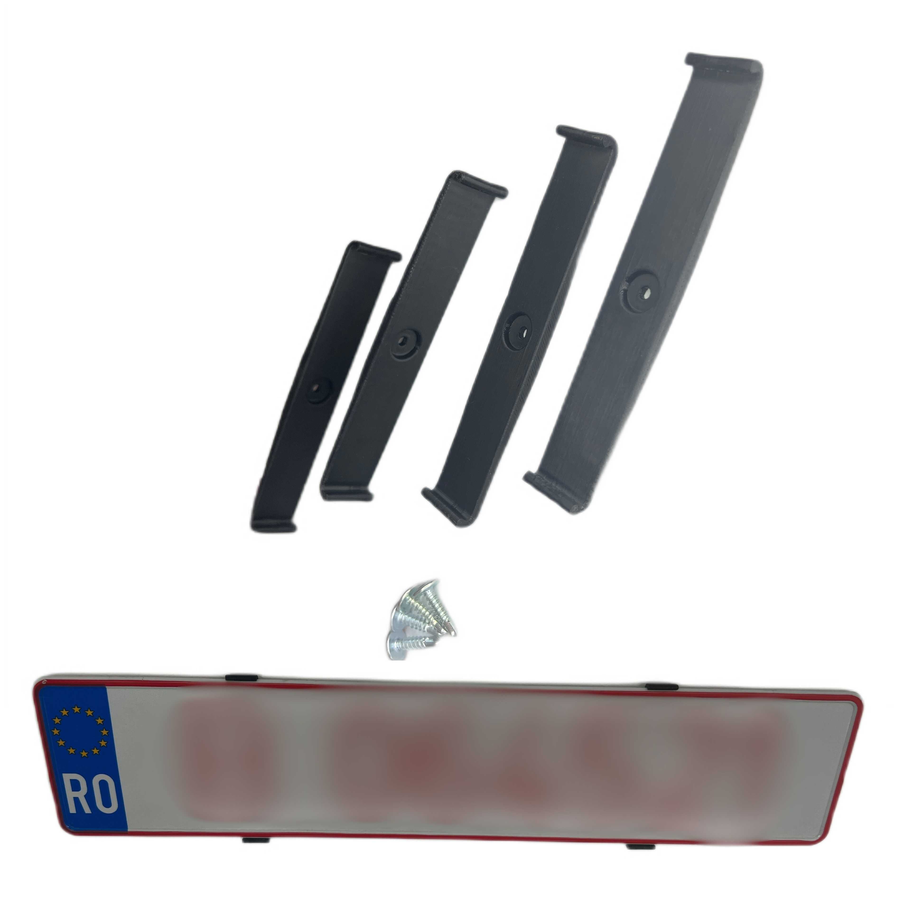Set suport placute numar inmatriculare Ultra Slim - 4 buc (fata+spate)