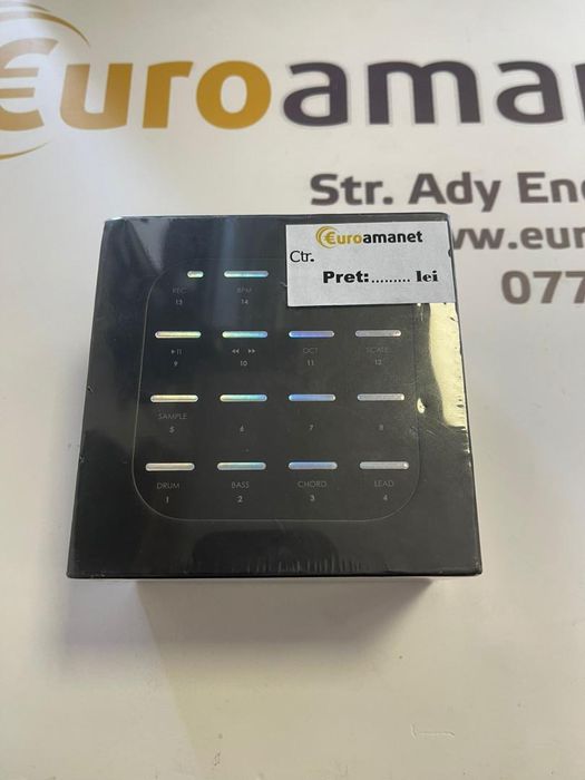 Controler MIDI DONNER, negru, 16 pad-uri, 86x86x3.7mm -A-