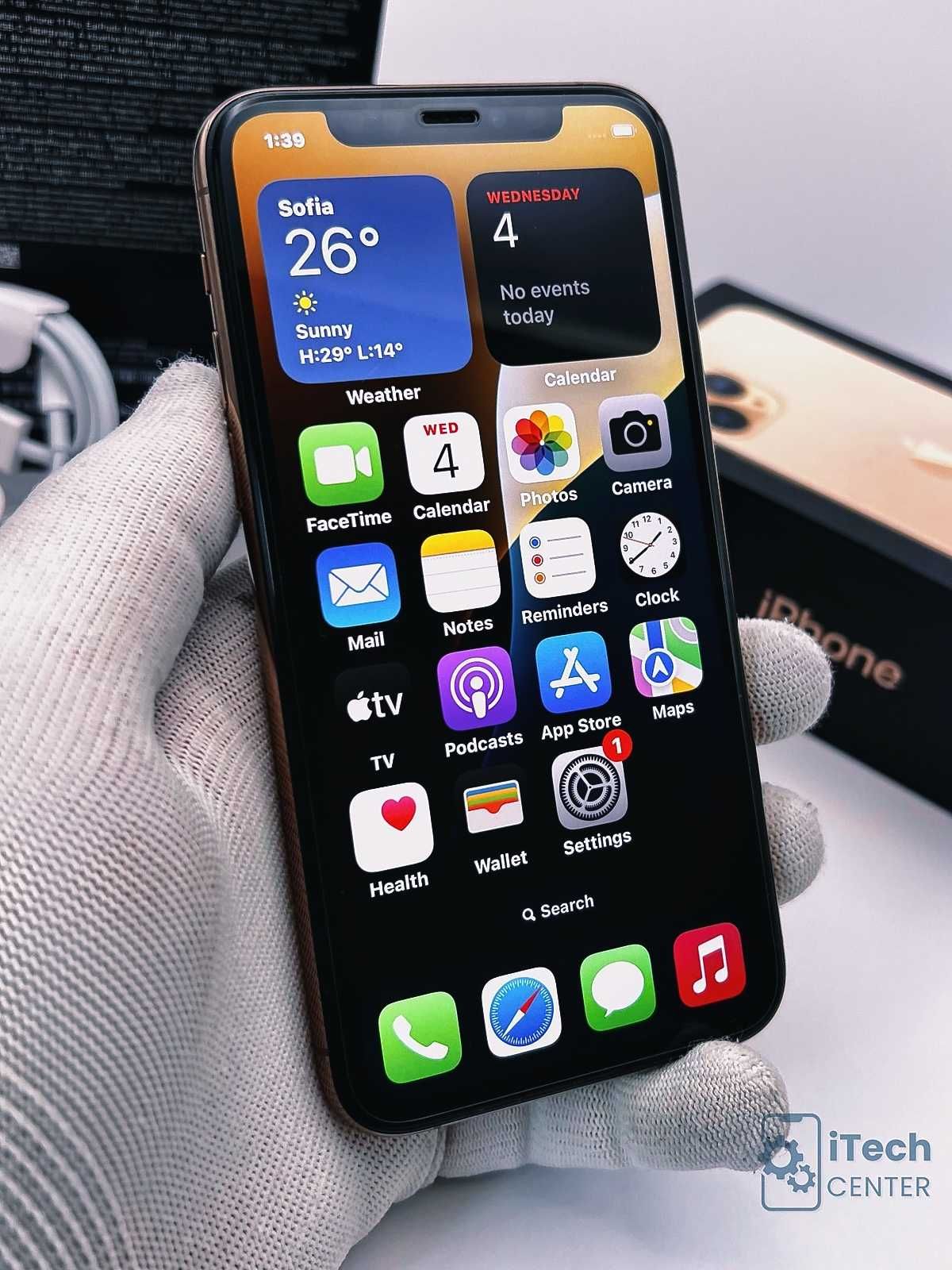 iPhone 11 PRO, 256GB, Gold, 100% батерия, КАТО НОВ, 1г. ГАРАНЦИЯ!