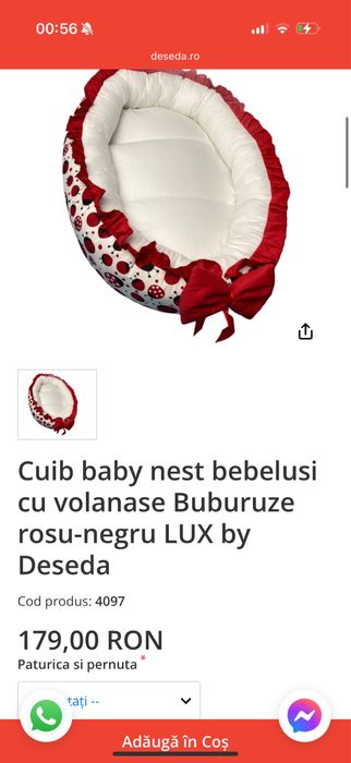 Cuib bebelus + aparatoare impletita buburuze