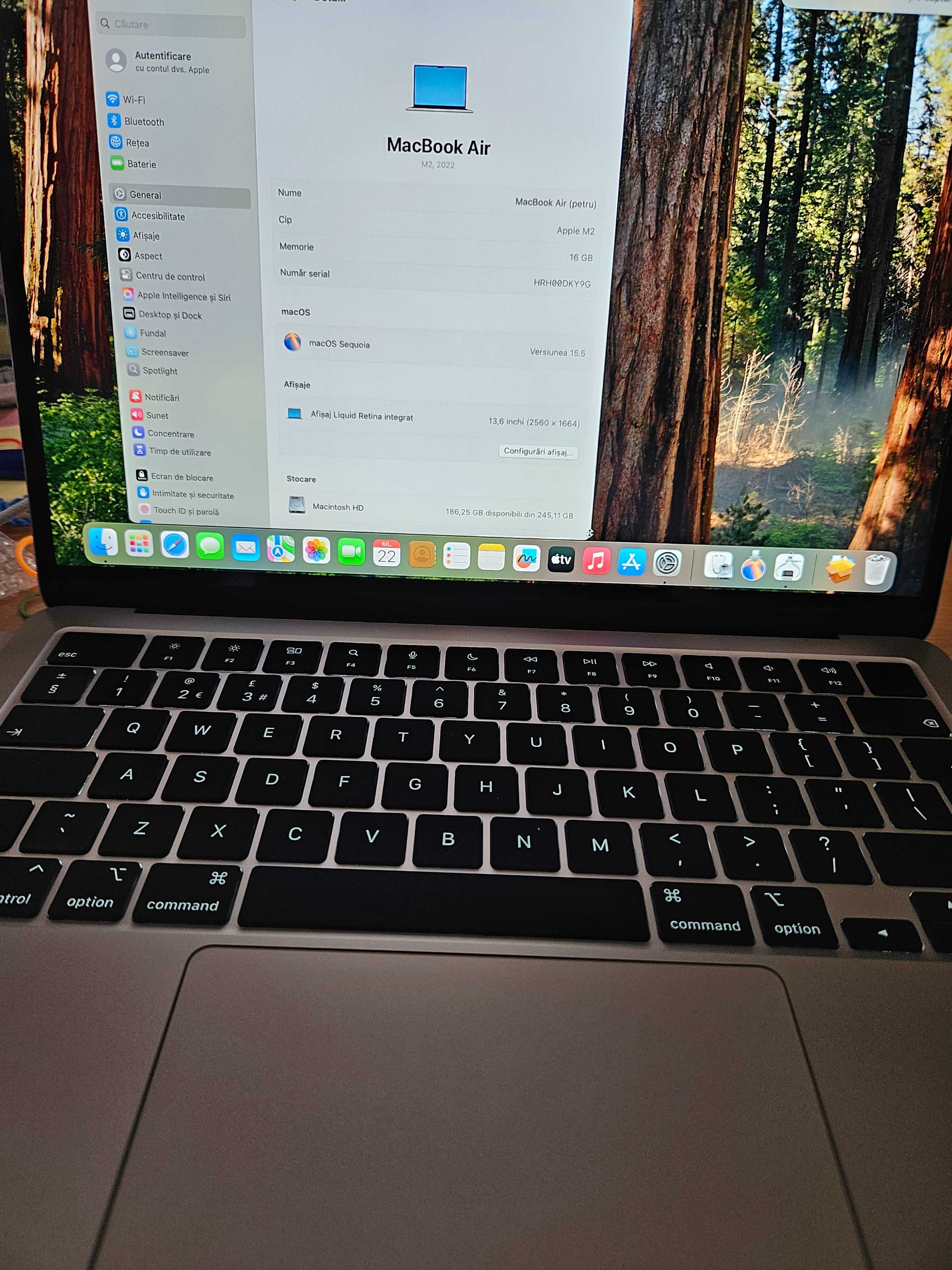 Macbook Air M2, 2022, 5cicluri, 16Gb, Garantie.