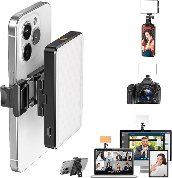 НОВА CAMOLO Selfie Light – 120 LED лампа за телефон, таблет, лаптоп