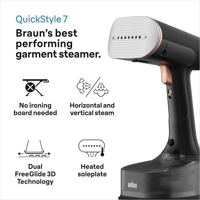 Верикална ютия Braun QuickStyle7 GS7077BK FreeGlide 3Dтехнология,1600W