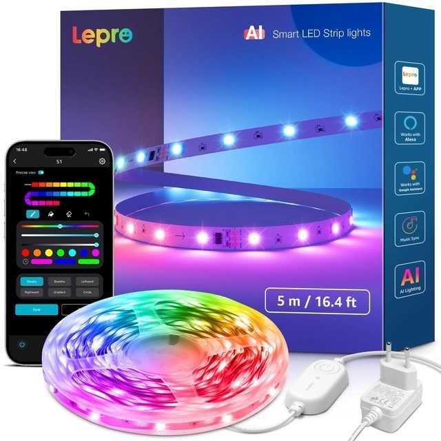 Banda Led Lepro S1 Smart App 5m Noua Pachet Pret Mic