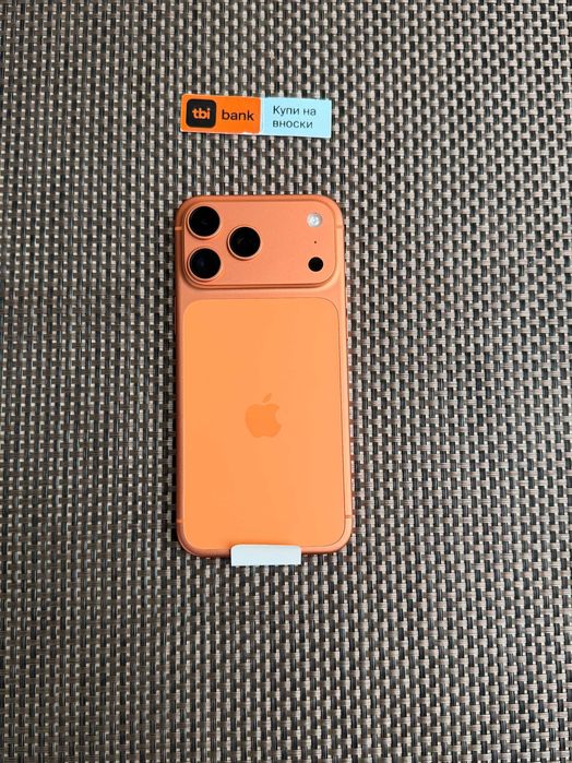 НОВ! 512gb! iphone 17Pro MAX лизинг от 104лв/м Cosmic Orange оранжев