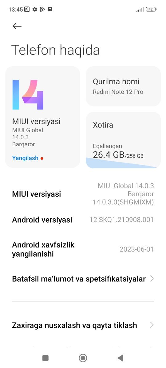 Redmi 12 pro sotiladi