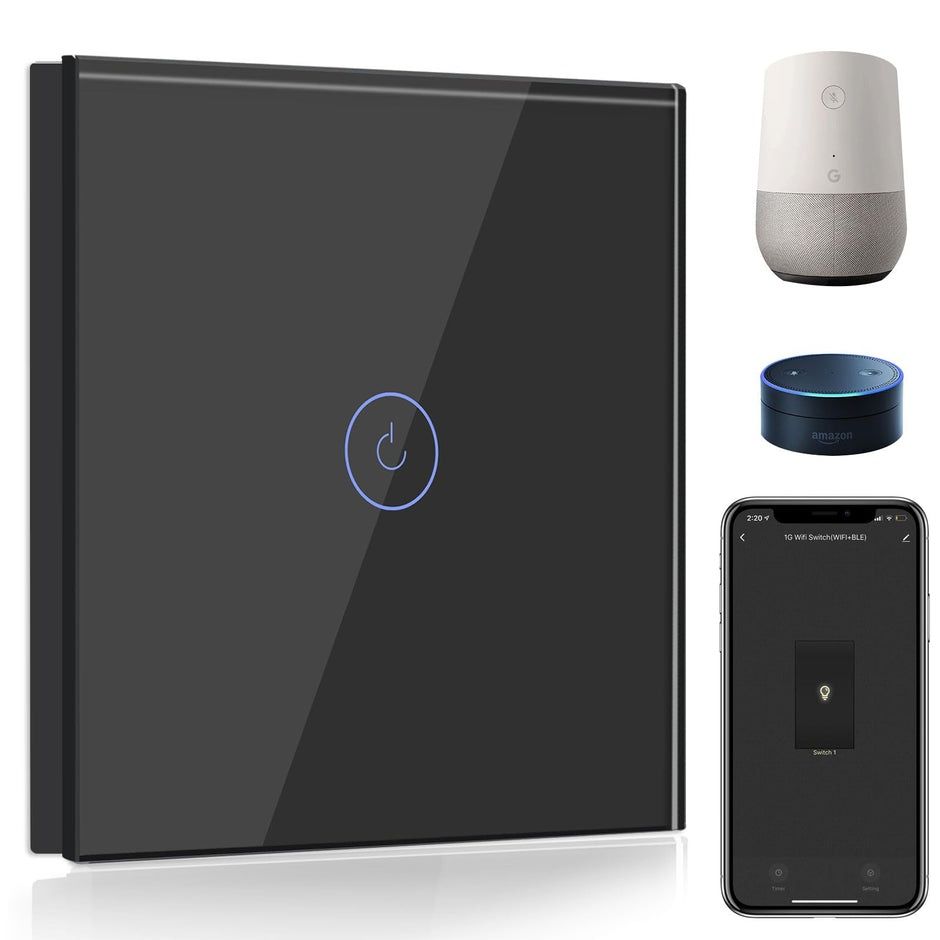 Intrerupator inteligent wifi cu touch- compatibil cu alexa/google homw