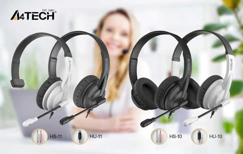 Наушник A4Tech HU-10 для колл-центра — с микрофоном ОРИГИНАЛ!