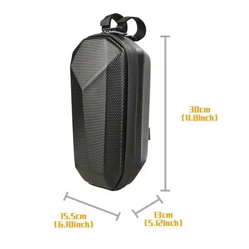 Универсална чанта за електрически скутер CARBON, 4L, Черна / Сребриста