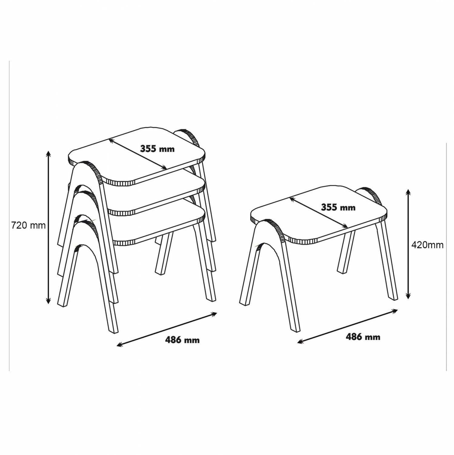 Сет помощни маси NESTING TABLES HM9068.02