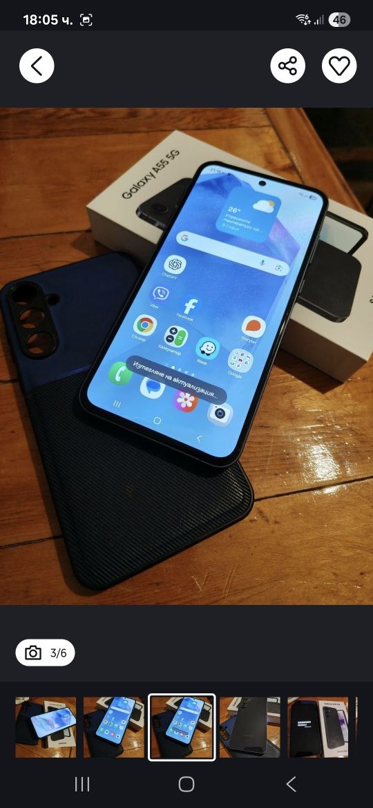 Продавам Samsung A55 5G 256gb 8ram в гаранция часовник Samsung 5 pro