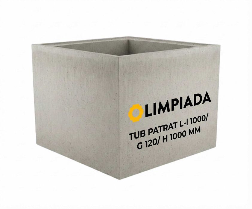 Tub beton patrat 1000x1000 - pavele-garduri.ro