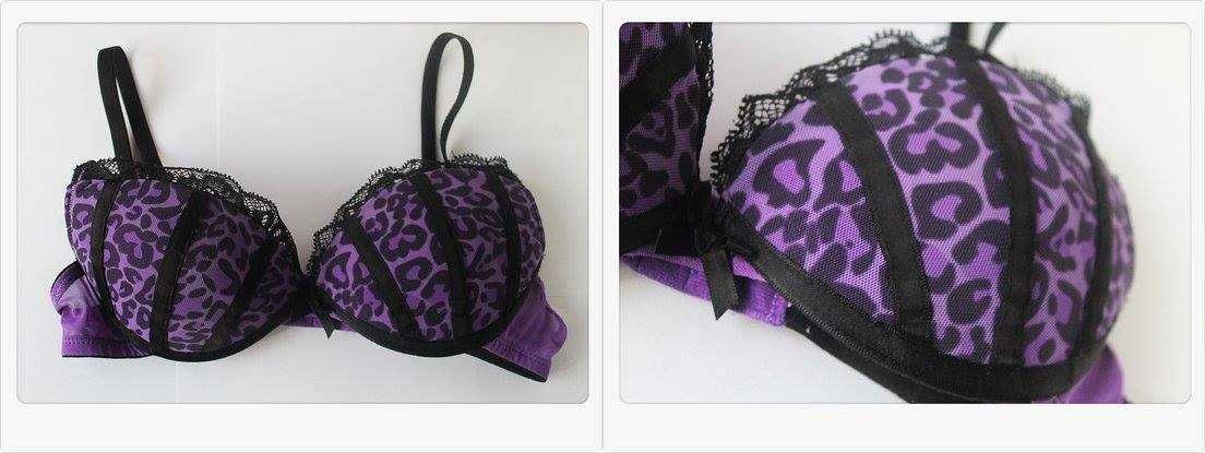 Sutien animal print mov marimea 80