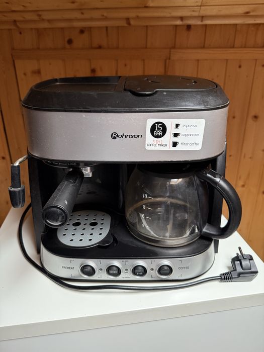 Expressor 2 în 1 Rohnson R970, 1850w, 15 bari, 1,25l, sistem spumare