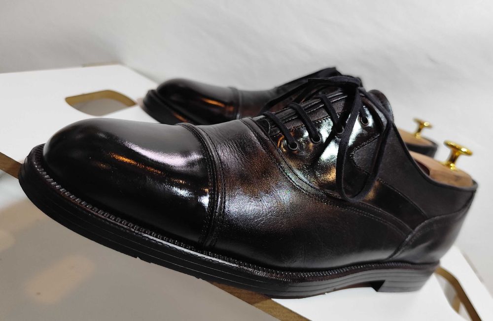 Pantofi oxford 44 cap toe Bentley piele naturala moale