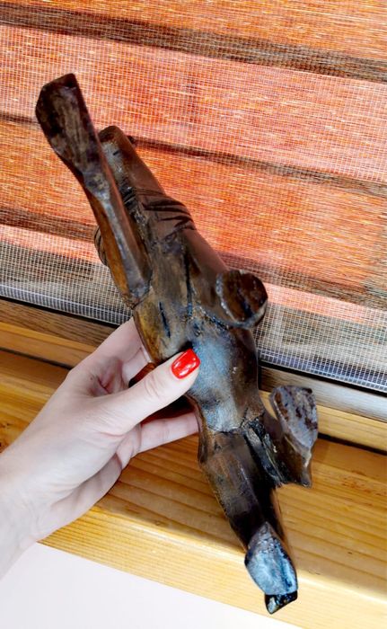 Играчка Лъв фигура дървена скулптура дърворезба статуя ръчно изработен