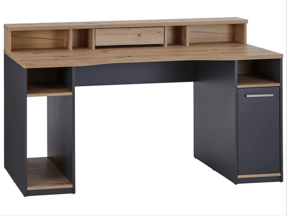 Birou modern cu spațiu de depozitare – stare excelentă (ca nou)